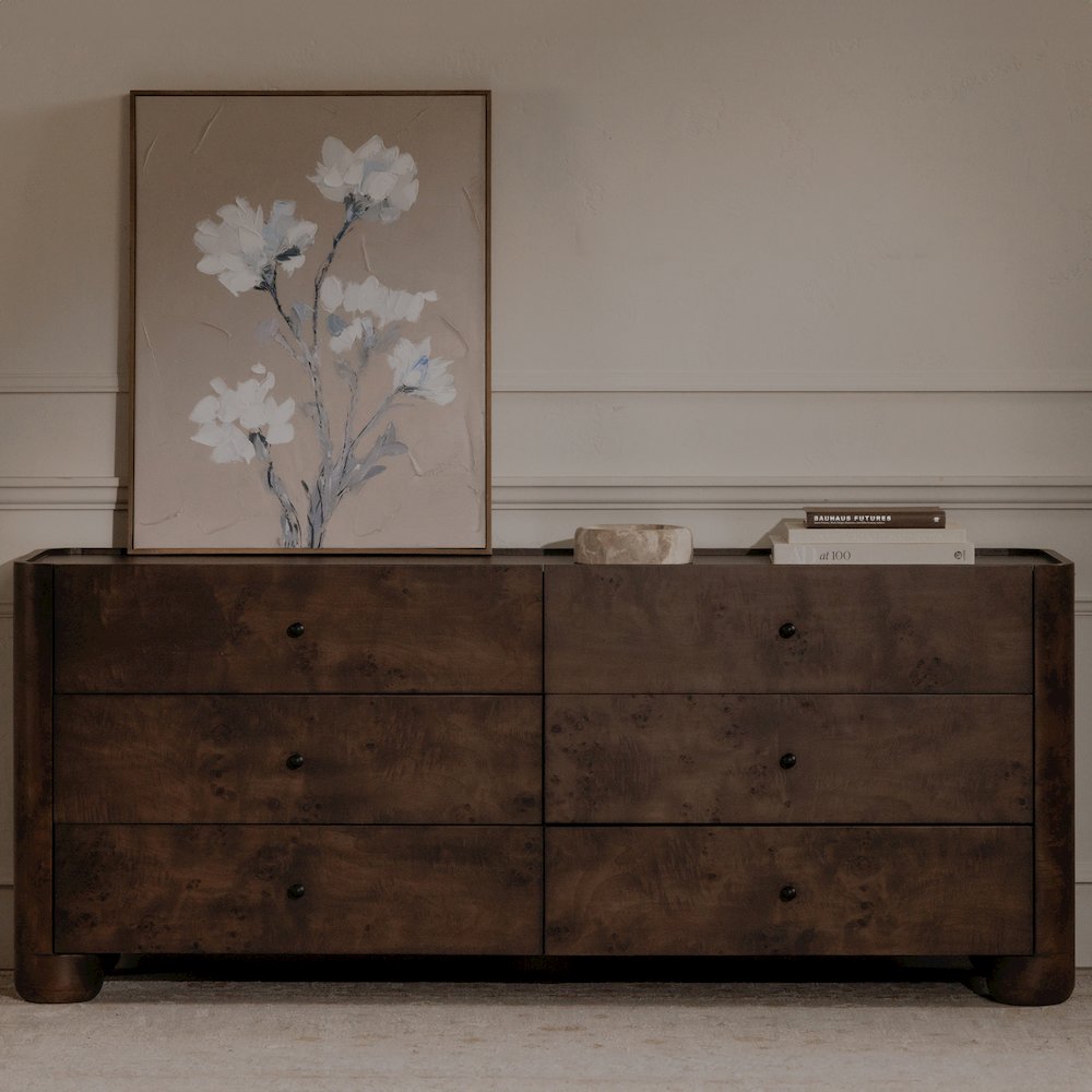 Gibson 6 Drawer Dresser Dark Brown