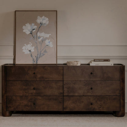 Gibson 6 Drawer Dresser Dark Brown