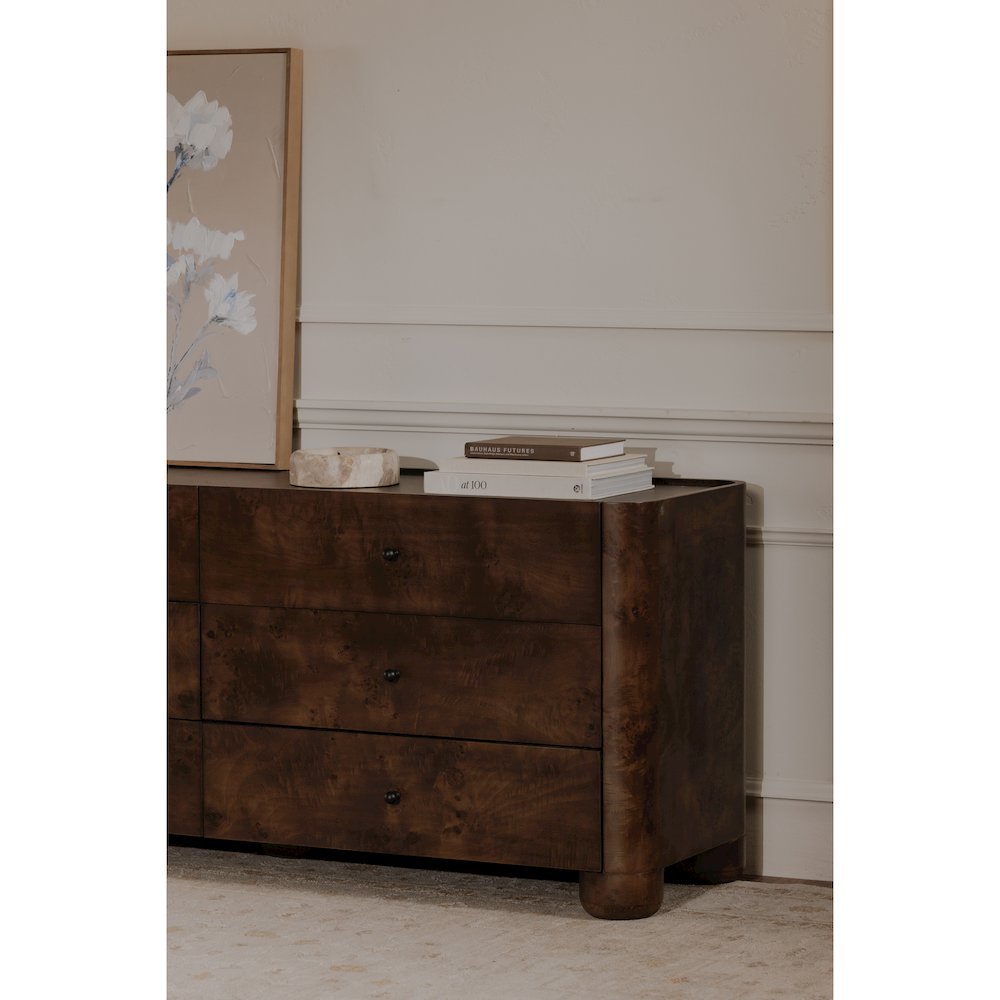 Gibson 6 Drawer Dresser Dark Brown