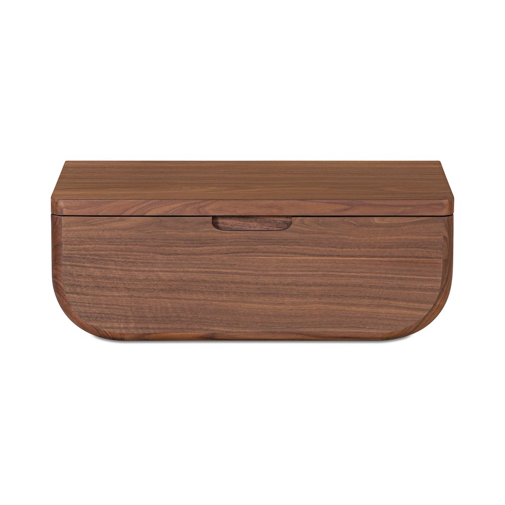 Hettie Floating Nightstand Dark Brown
