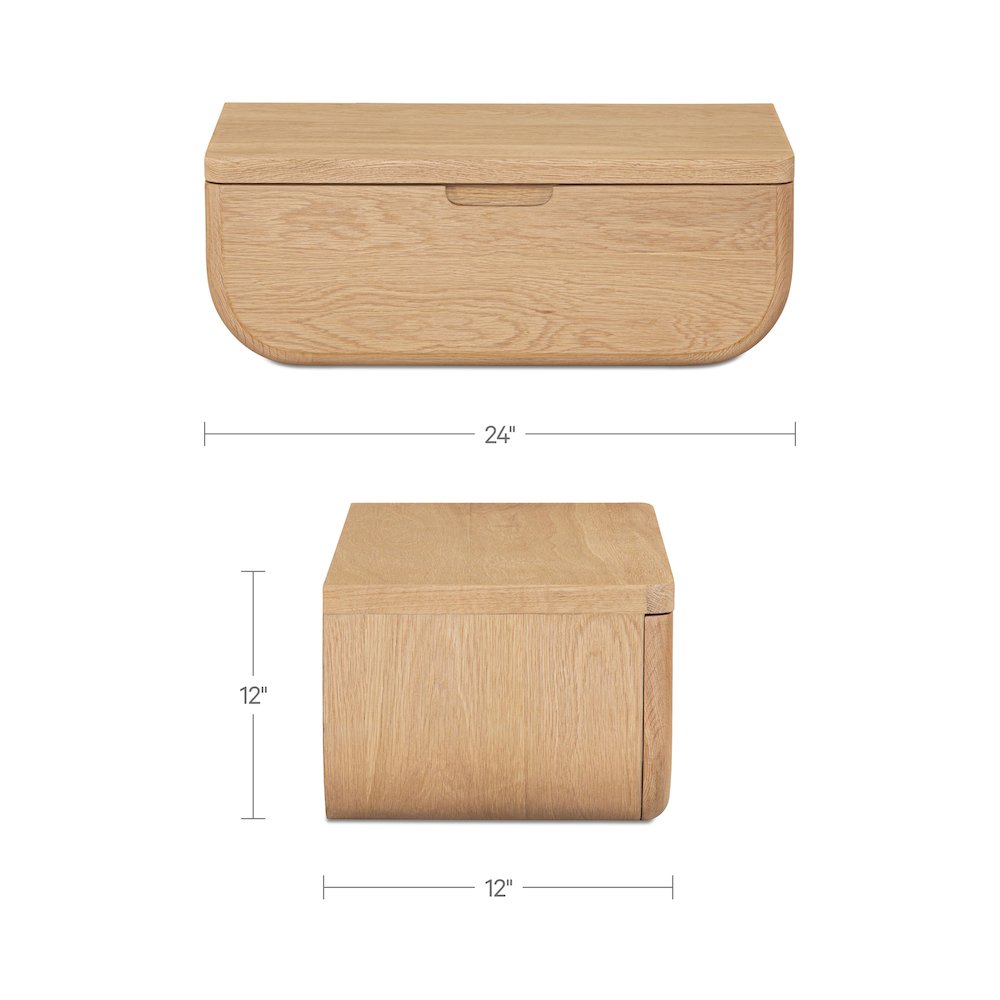Hettie Floating Nightstand Natural