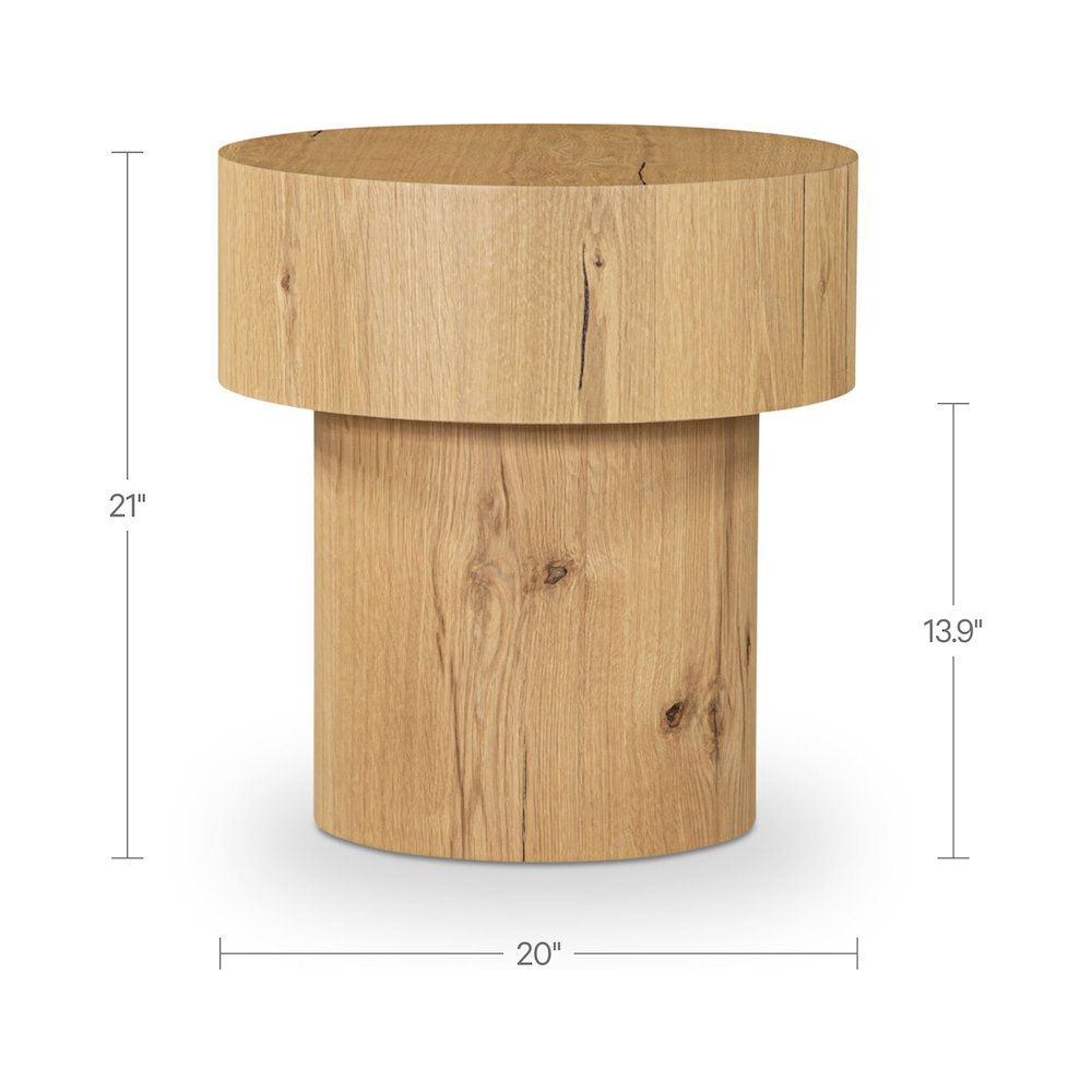 Corey Side Table Rustic Oak