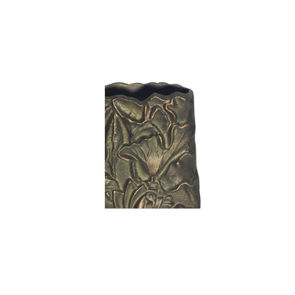 Sabine Cast Aluminum Vase Antique Brass