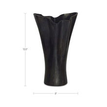 Yeri Cast Aluminum Vase Black
