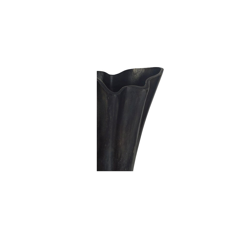 Yeri Cast Aluminum Vase Black