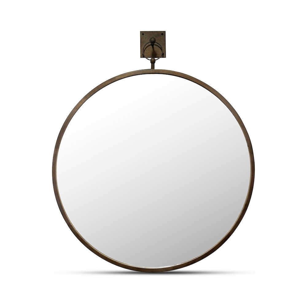 Cameo Mirror Aged Brass