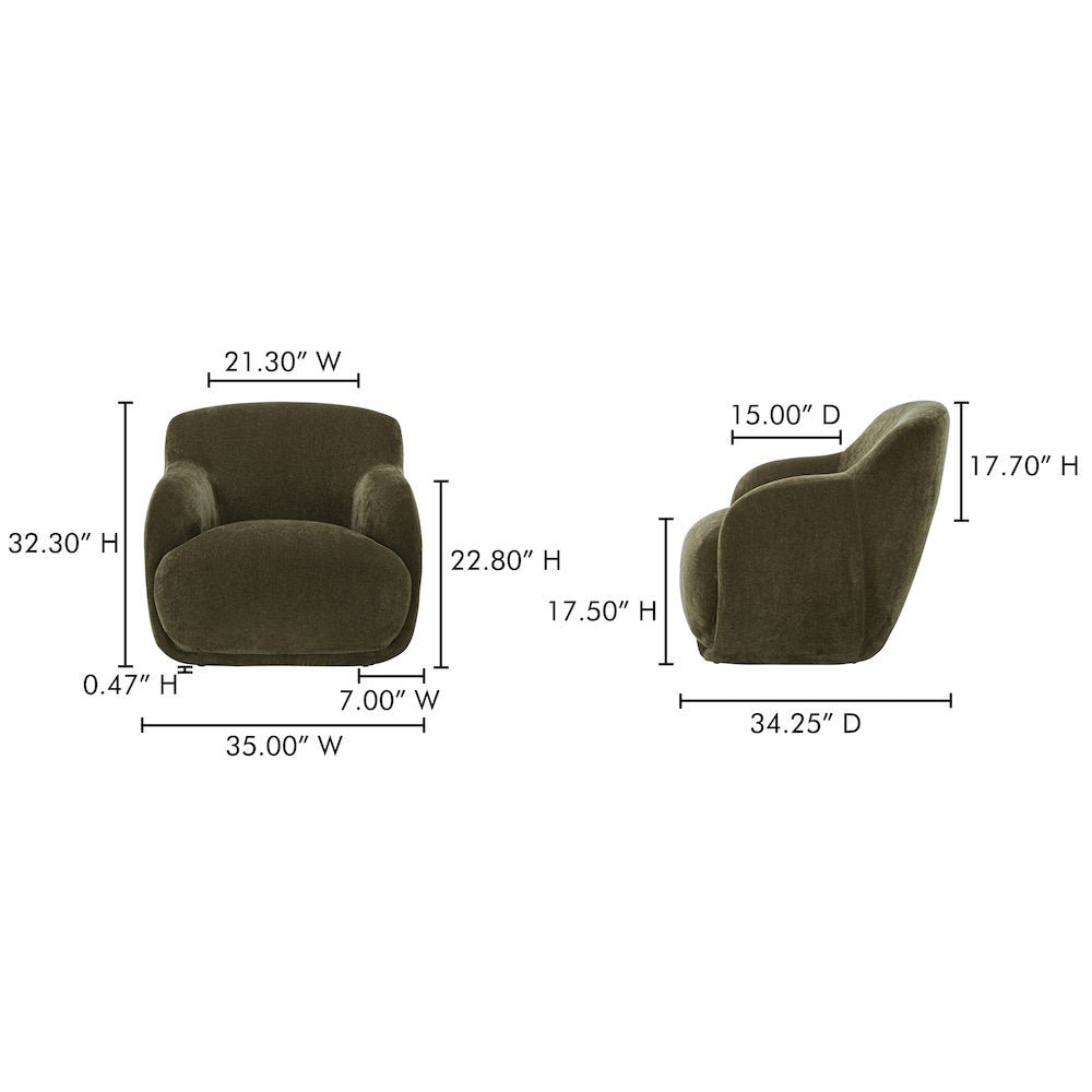 Stevie Lounge Chair Cedar Green