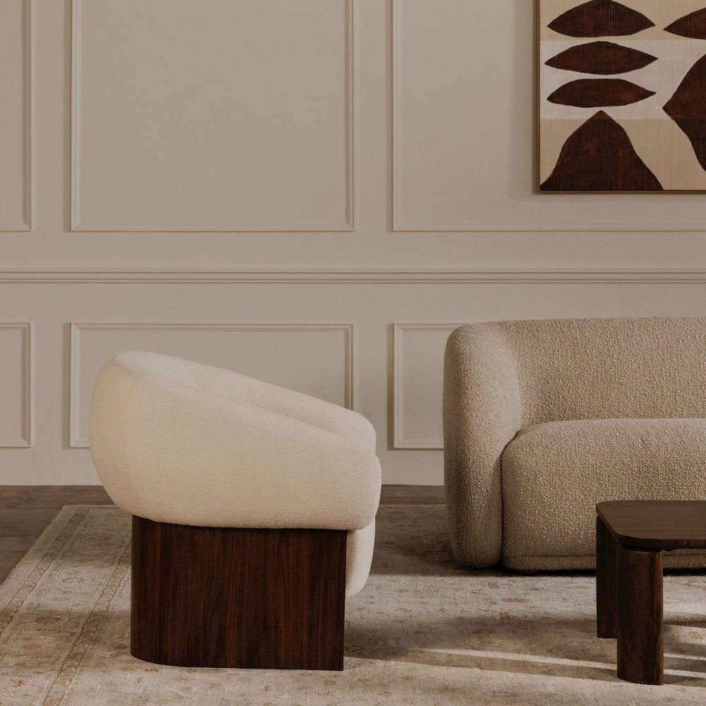 Otto Accent Chair Flecked Cream