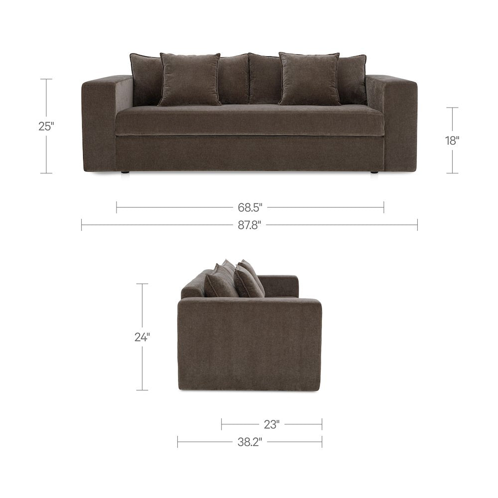 Kiran Sleeper Sofa Warm Charcoal
