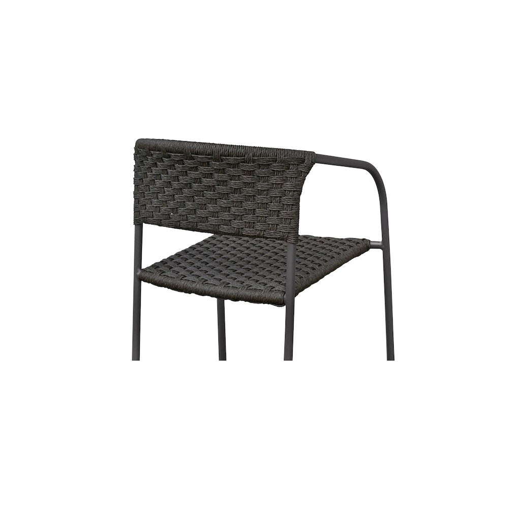Zola Outdoor Dining Chair Dark Brown-Set of Two