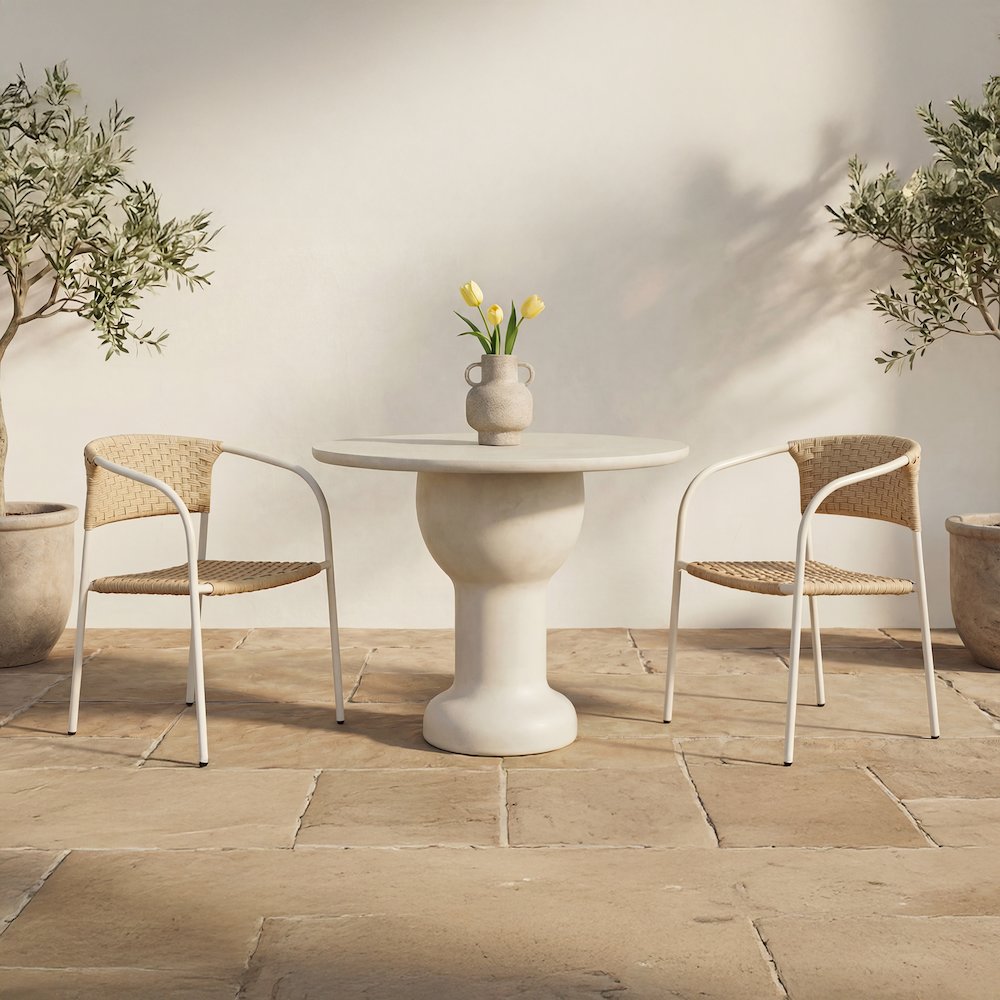 Zola Outdoor Dining Chair Natural-Set of Two