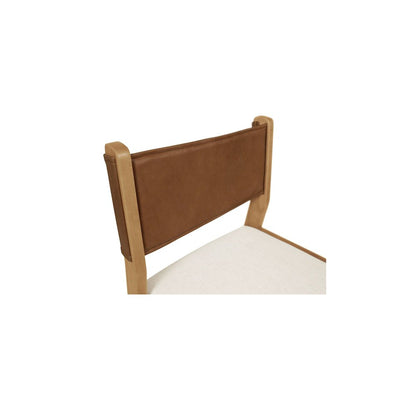 Carol Dining Chair Tan Leather Set of Two