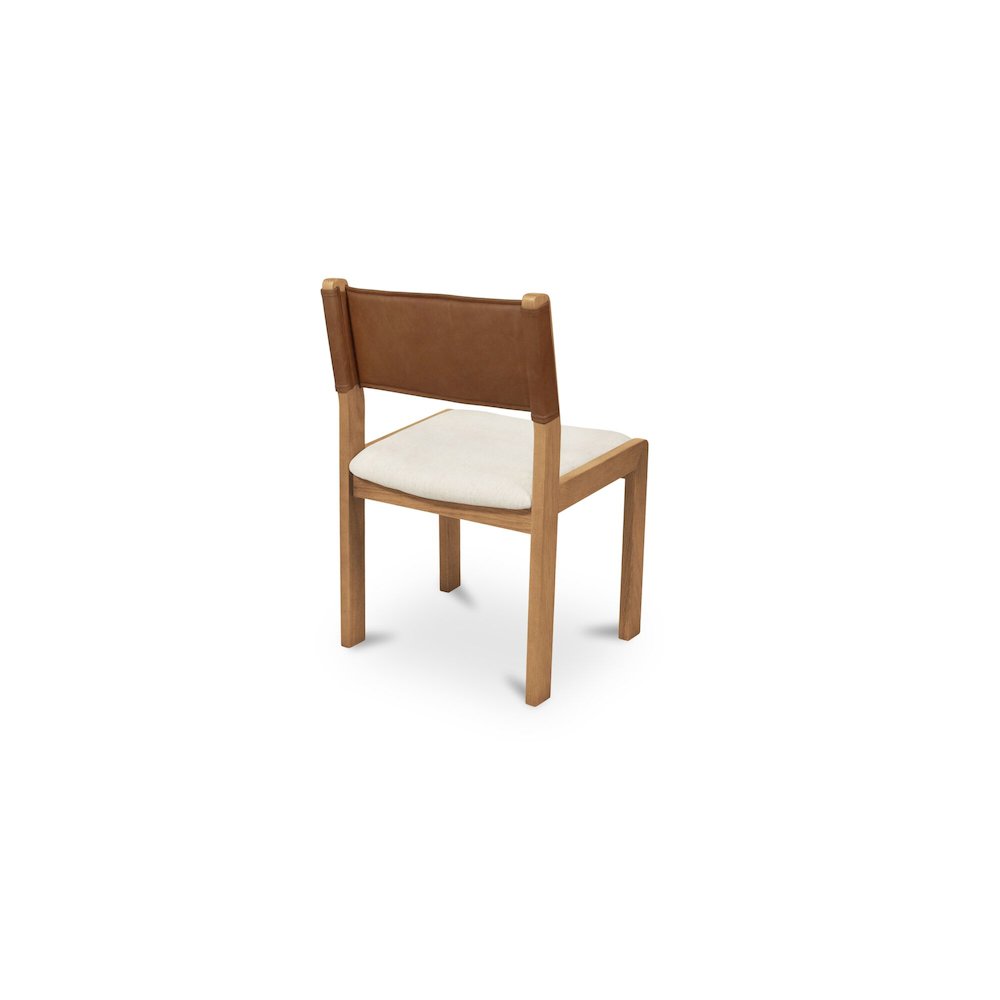 Carol Dining Chair Tan Leather Set of Two