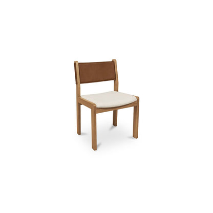Carol Dining Chair Tan Leather Set of Two