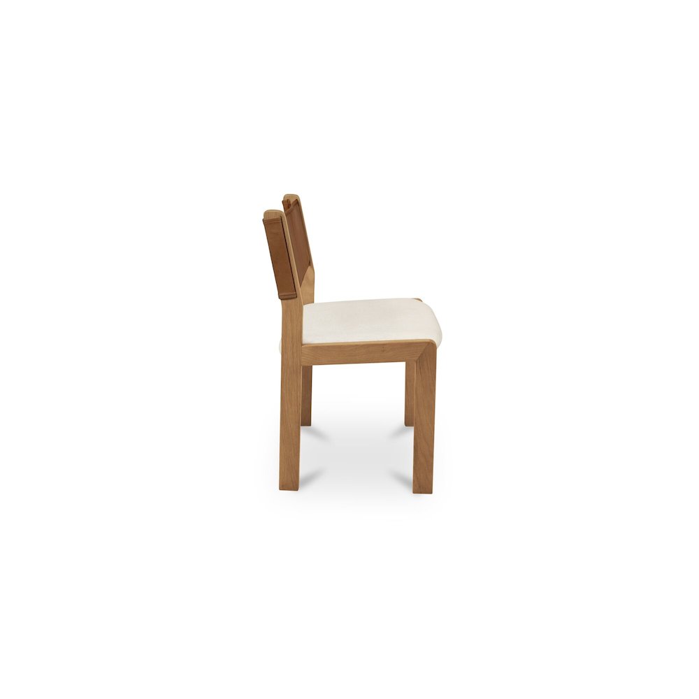 Carol Dining Chair Tan Leather Set of Two