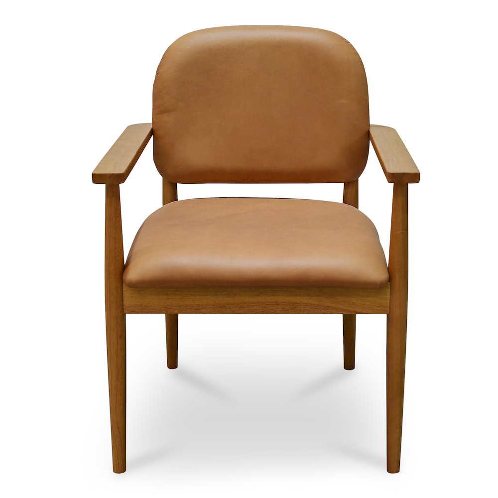 Norrie Dining Chair Brown Leather