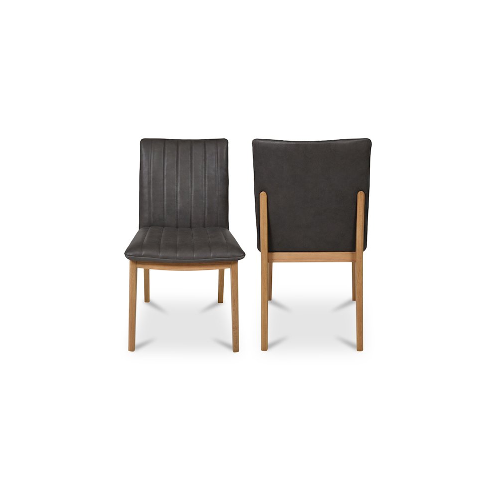 Demi Dining Chair Brown Leather-Set of Two