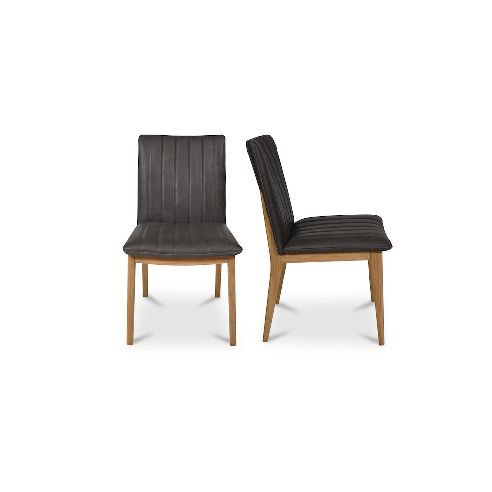 Demi Dining Chair Brown Leather-Set of Two