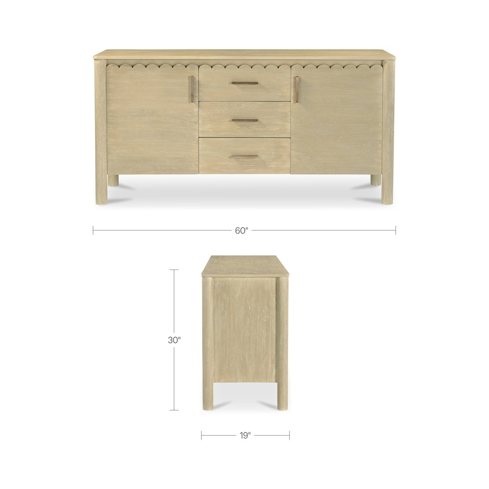 Wiley 3 Drawer Sideboard Natural