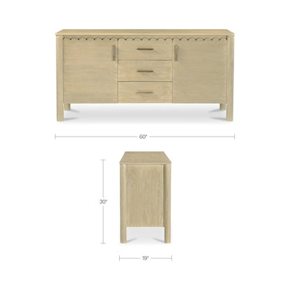 Wiley 3 Drawer Sideboard Natural