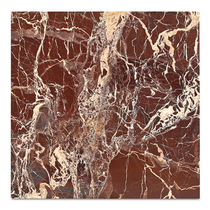 Rosa Accent Table Rosso Levanto Marble