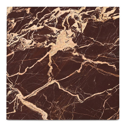 Rosa Accent Table Rosso Levanto Marble