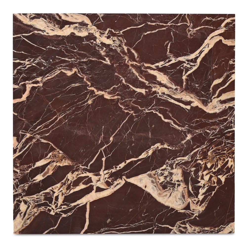 Rosa Accent Table Rosso Levanto Marble