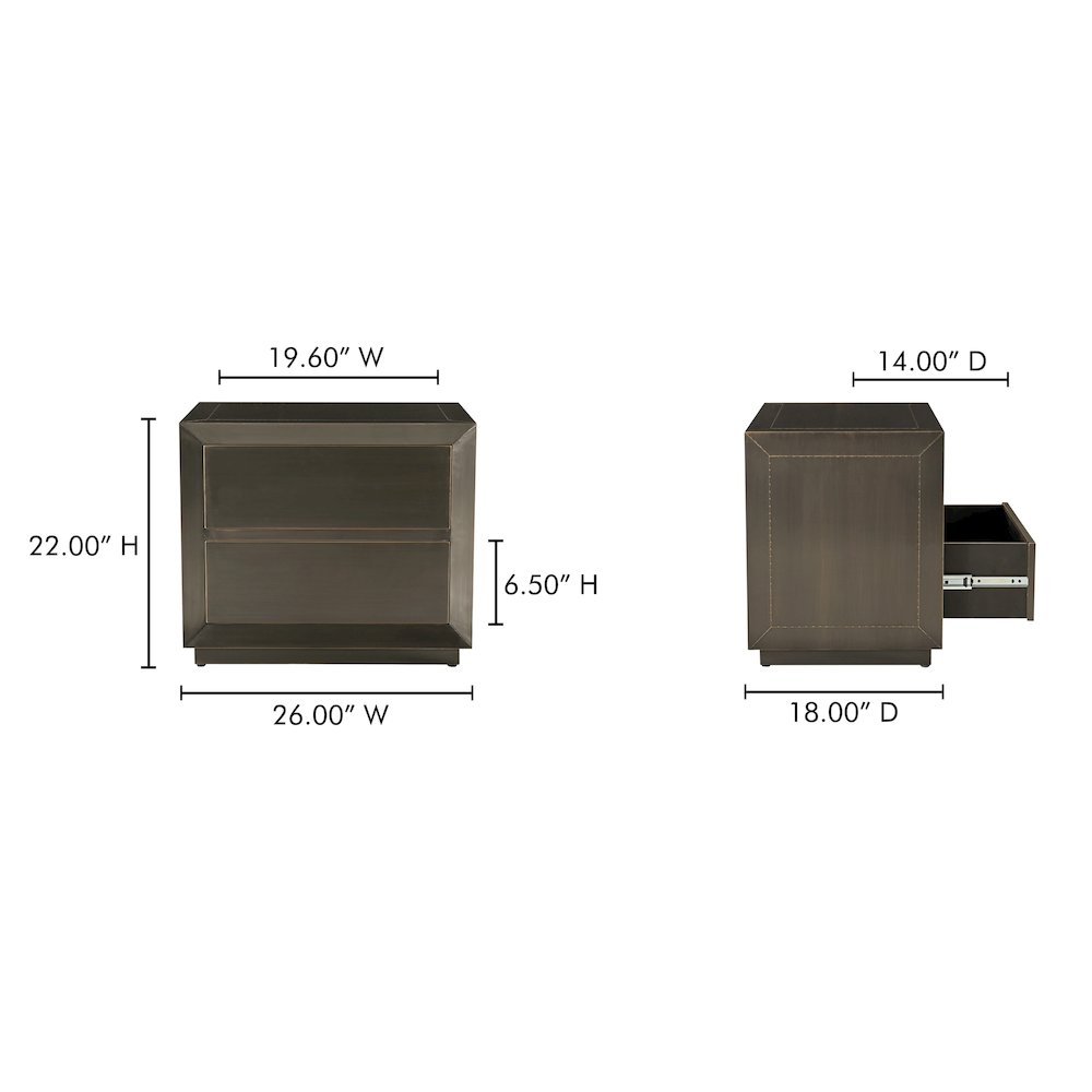 Dawson Nightstand Deep Bronze
