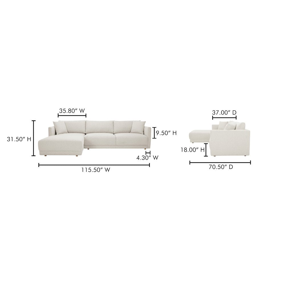 Bryn Sectional Left Oyster