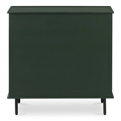 Reagan 3 Drawer Nightstand Deep Green