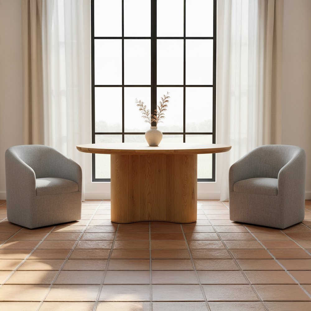 Sandy Rolling Dining Chair Grey