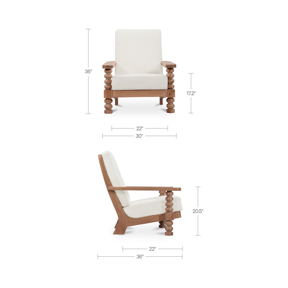 Ingrid Accent Chair Off White