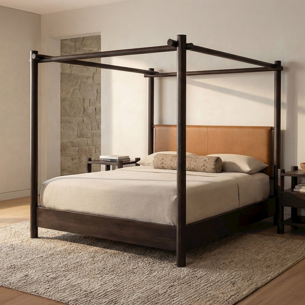 Devin Bed Queen Brown
