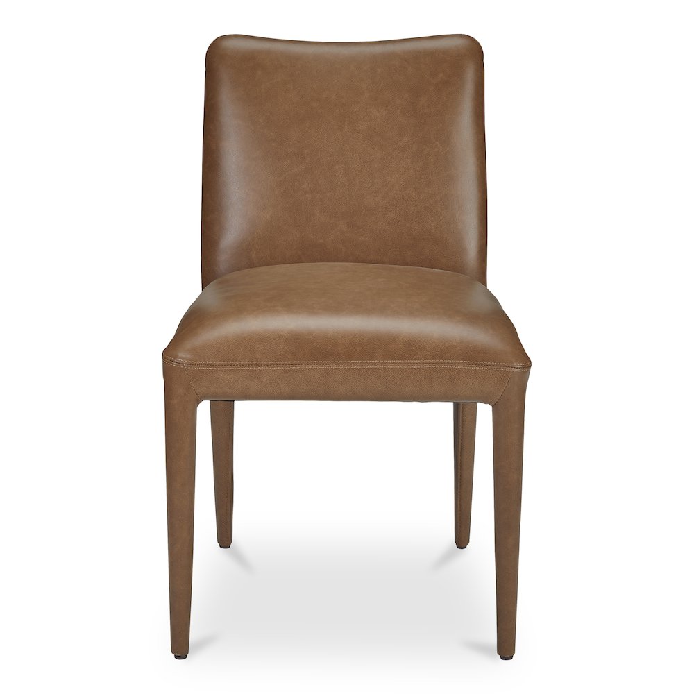 Calla Dining Chair Brown Leather - Set of Two