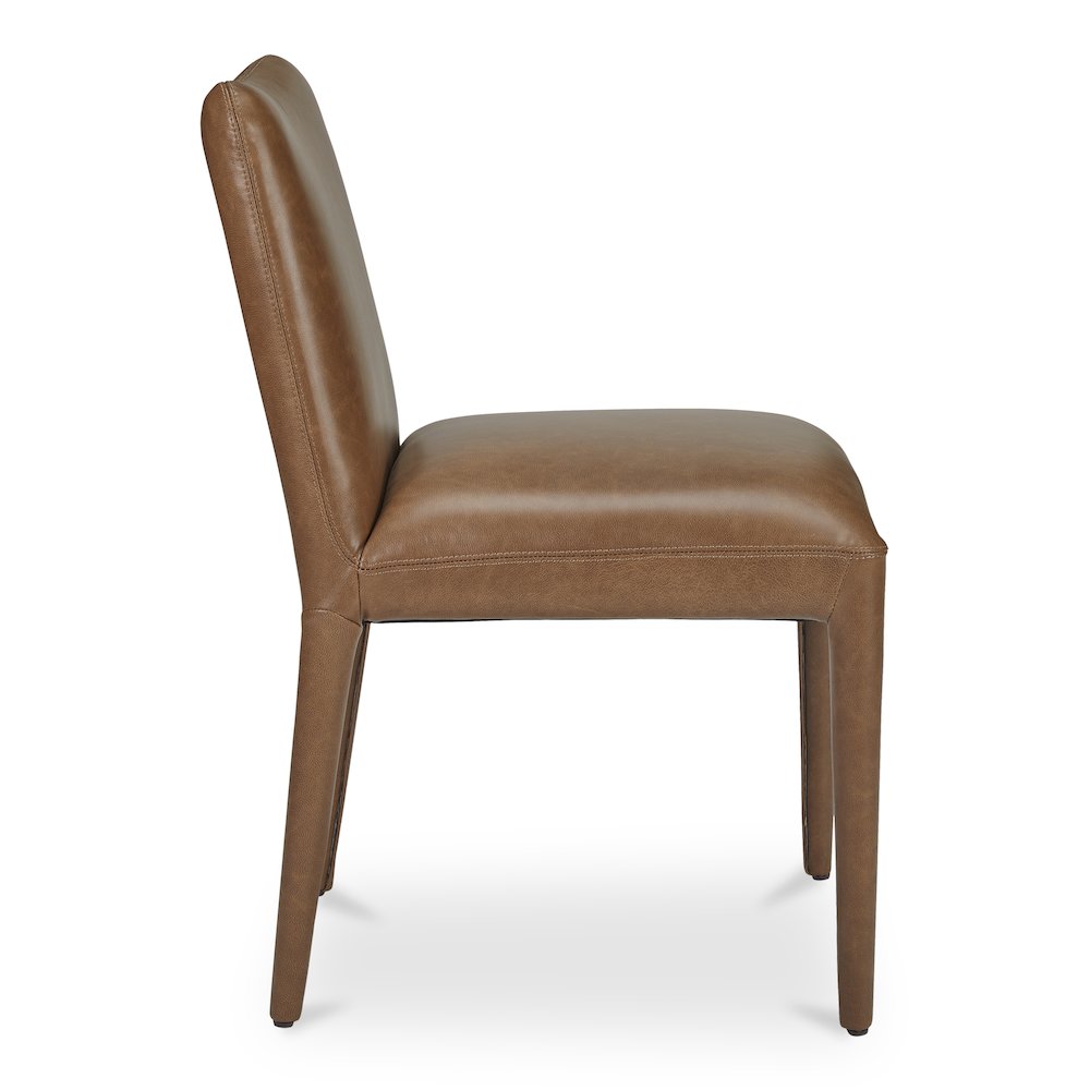 Calla Dining Chair Brown Leather - Set of Two