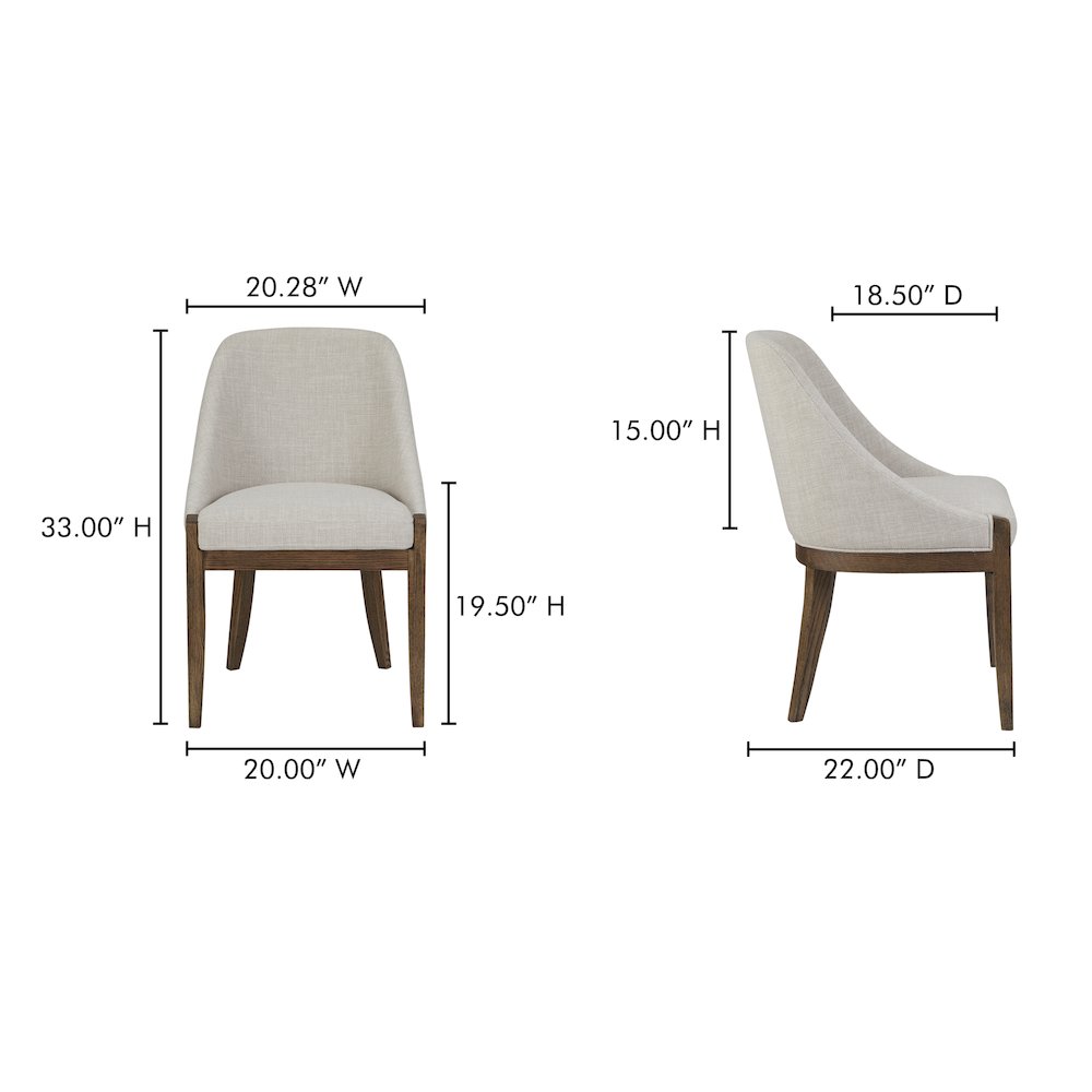 Edward Dining Chair Heather Beige