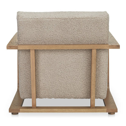 Eckersley Lounge Chair Beige Faux Shearling
