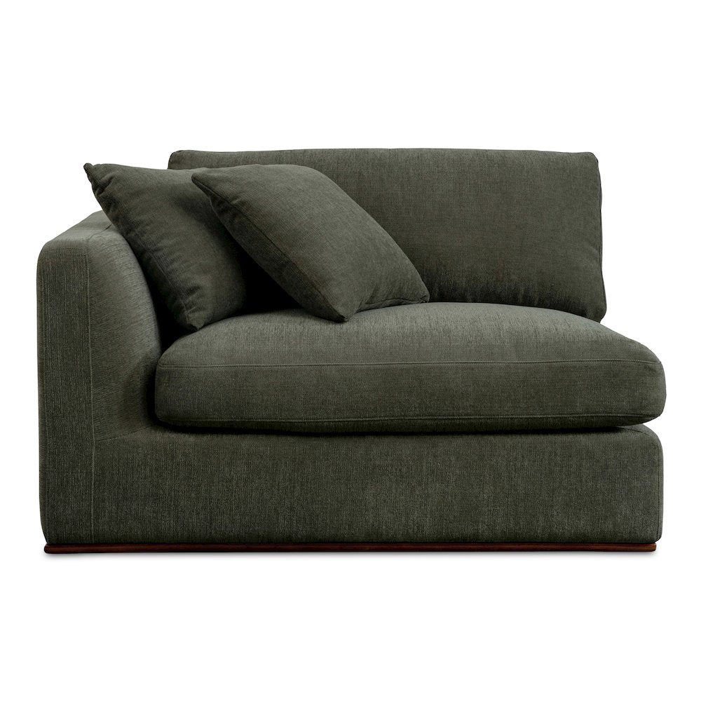 Rue Left Arm Facing Chair Deep Green