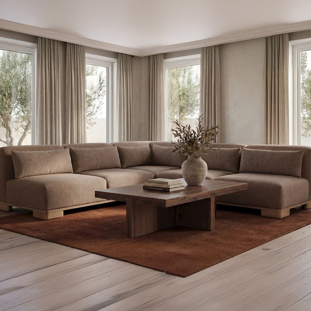 June Corner Chair Dark Brown
