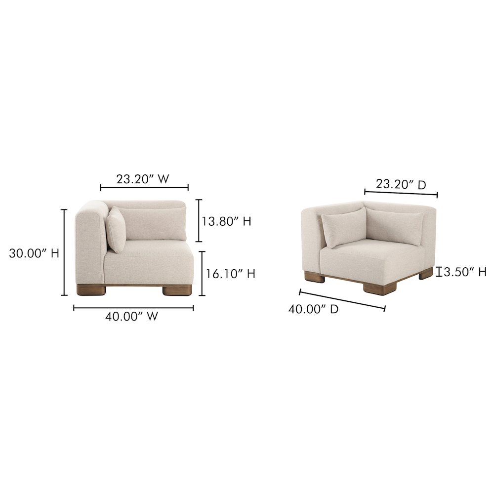 June Corner Chair Oatmeal