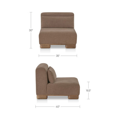 June Slipper Chair Dark Brown