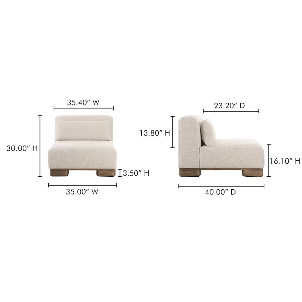 June Slipper Chair Oatmeal