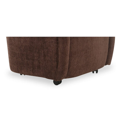 Drava Rolling Dining Chair Dark Brown