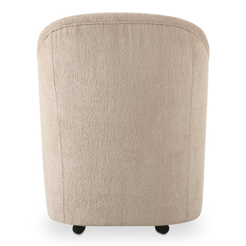 Drava Rolling Dining Chair Beige