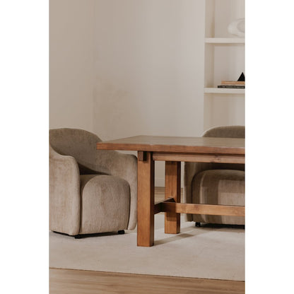Drava Rolling Dining Chair Beige