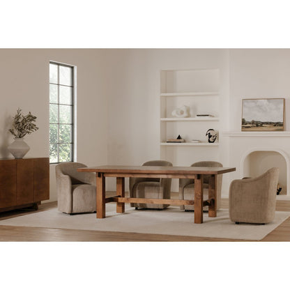 Drava Rolling Dining Chair Beige