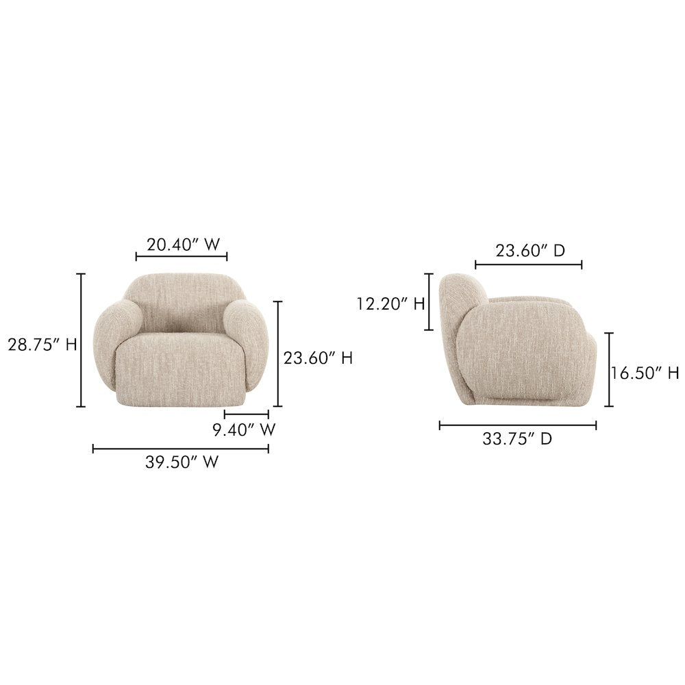 Hazel Lounge Chair Off White