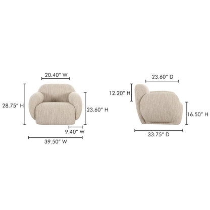 Hazel Lounge Chair Off White