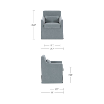 Lydia Slipcover Dining Chair Blue