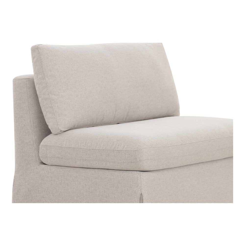 Fable Slipcover Dining Chair and Half Beige